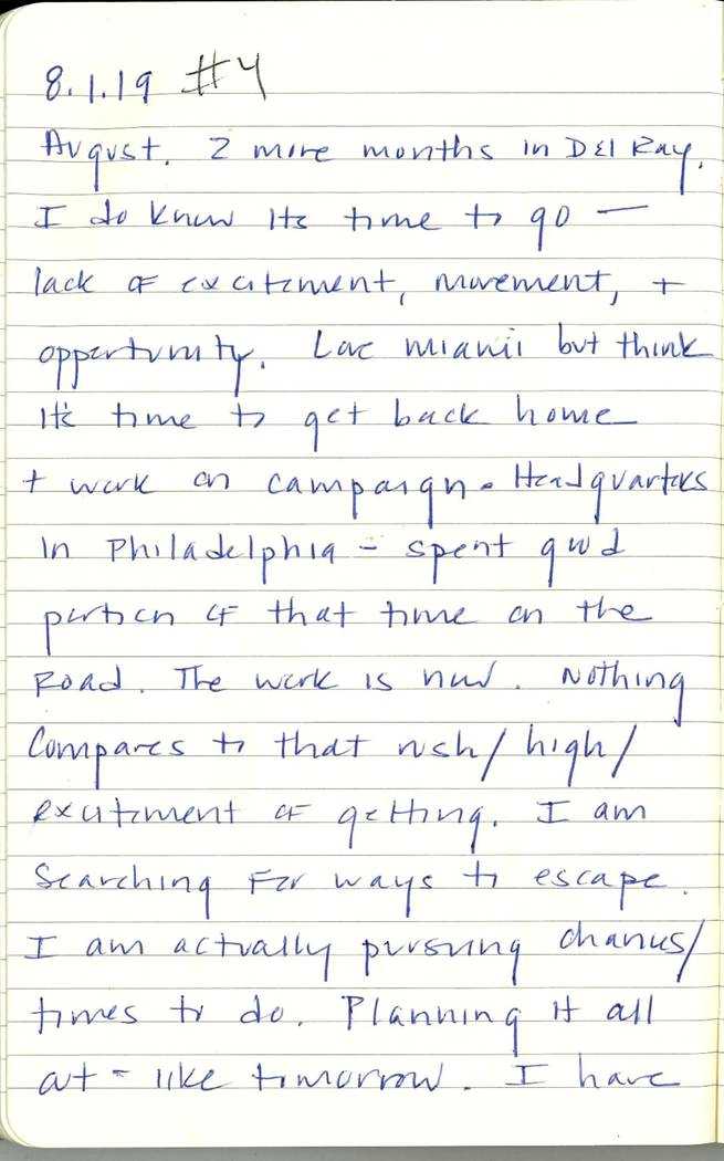 Scan of Ashley Biden diary page 186