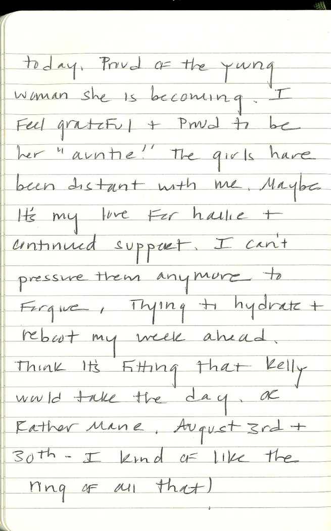 Scan of Ashley Biden diary page 190